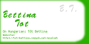 bettina tot business card