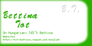 bettina tot business card
